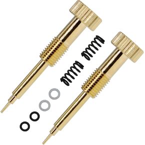 Pro Carb Rebuild Kit Motorcycle Idle Fuel Mixture Screw Fit for Keihin CV CVK Carbs, for Harley Big Twin 1990-1999, Twin Cam 1999-2006. (2Pcs)