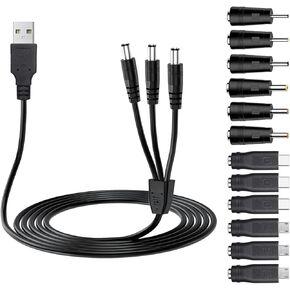 Dog Shock Collar Charger, 12-in-1 Training Collar USB Charging Cable Compatible with Bousnic, Mini Educator, Dogrook, Patpet, Petspy, Slopehill Replacement E Collar Charger Cord for Training System 1M