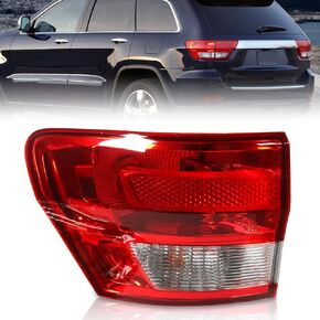 Halogen Tail Light Assembly Compatible with Grand Cherokee 2011 2012 2013 Direct Replacement Rear Outer Lamp (Right Passenger Side)