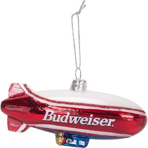 Kurt S. Adler Budweiser Blimp Glass Christmas Ornament AB4201 New