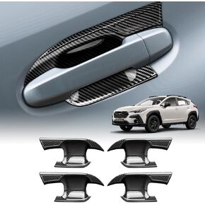 KUNGKIC for 2023 2024 Subaru Crosstrek Base Premium Sport Limited Exterior Door Handle Bowl Covers Carbon Fiber Pattern Protect Exterior Car Accessories ABS 4PCS