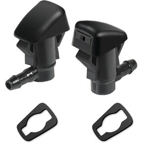 Windshield Washer Nozzles - Replacement for 2005-2013 Chevy Malibu, 2005-2016 Jeep Grand Cherokee, 05-10 Pontiac G6 - Replaces OEM#: 55372143AB,68260443AA, Spray Jet Kit (Pack of 2)