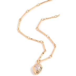Women's The Pear Double Bezel Charm Necklace
