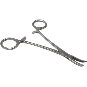HTI العلامة التجارية الكلب القط الحيوانات الأليفة مزيل الشعر بولير الفولاذ المقاوم للصدأ مرقأة قفل الملقط 5 "منحنية كاملة مسننة