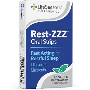 Rest-ZZZ - Powerful Sleep Support Supplement - Fall Asleep & Stay Asleep - Calms Nervous System - Naturally Ease Muscle Tension & Restlessness - Low Dose Melatonin GABA & Chamomile - 60 Capsules