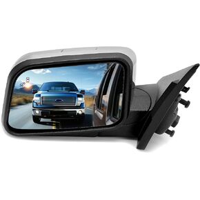 ECOTRIC مرآة الطاقة الساخنة البركة الخفيفة المتوافقة مع 2011-2014 Ford Edge استبدال لFO1320500 Memory Puddle Spotter W/Blind Spot Detection في الزجاج الأيسر من جانب السائق in Kuwait