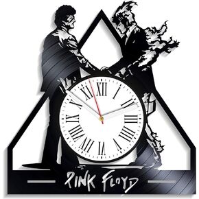 ساعة حائط مسجلة من الفينيل متوافقة مع موسيقى الروك الفنية العتيقة LP التي تحمل طابع Pink Floyd in Kuwait
