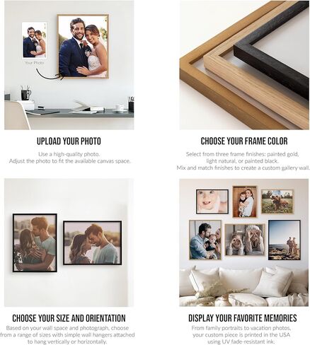 لوحة فنية جدارية مؤطرة مطبوعة خصيصًا من كيت ولوريل، مقاس 12 × 16 ذهبية، طباعة جدارية مخصصة مع صورك لغرفة النوم أو معرض ديكور الحائط لغرفة المعيشة | مطبوعات صور قابلة للتخصيص in Kuwait