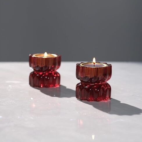 Twizzle Twist Tealight Holder, Decorative Tealight Candle Holder Table Display, Romantic Unique Home Décor, Housewarming Gift, Spiral Sculpture Diwali Tea Light Stand Purple Resin Set of 2 in Kuwait