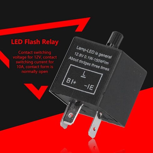 مرحل ومضي 3 دبابيس، CF13 JL-02 مرحل ومضي إلكتروني قابل للتعديل لسيارة السيارة LED مصابيح إشارة الانعطاف فرط وميض فلاش، 12 فولت 10 أمبير in Saudi Arabia