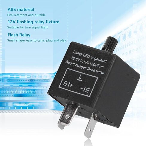 مرحل ومضي 3 دبابيس، CF13 JL-02 مرحل ومضي إلكتروني قابل للتعديل لسيارة السيارة LED مصابيح إشارة الانعطاف فرط وميض فلاش، 12 فولت 10 أمبير in Saudi Arabia