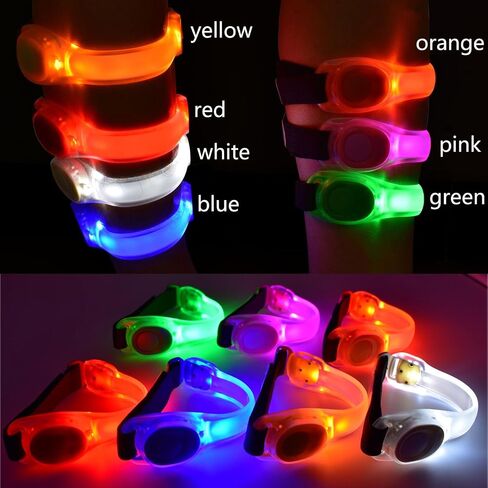 Premium LED Light Up Armband, Reflective Adjustable Wearable Silicone Running Belt Strap/Waterproof Glow in The Dark for Running Jogging Walking Cycling Concert Camping Outdoor Sports in Saudi Arabia