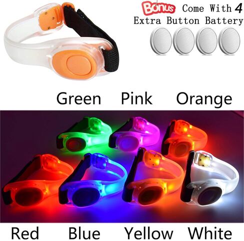 Premium LED Light Up Armband, Reflective Adjustable Wearable Silicone Running Belt Strap/Waterproof Glow in The Dark for Running Jogging Walking Cycling Concert Camping Outdoor Sports in Saudi Arabia