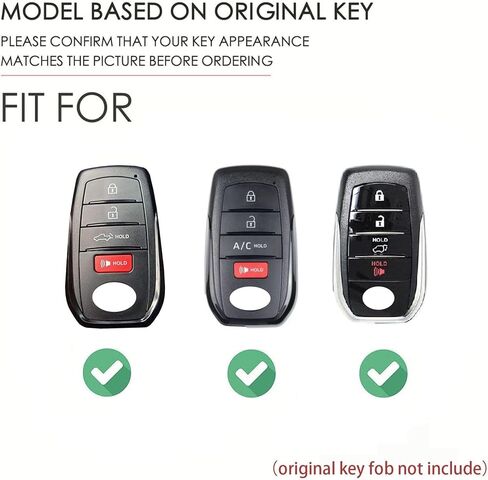 Genuine Leather Key Fob Cover for Toyota Tundra Venza Corolla Sequoia Tacoma Highlander Crown Land Cruiser Prius Mirai BZ4X Camry 4Runner 2025, for Subaru Solterra (Black) in Saudi Arabia
