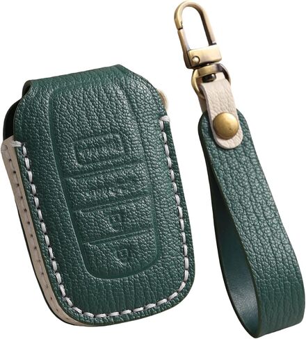 Genuine Leather Key Fob Cover for Toyota Tundra Venza Corolla Sequoia Tacoma Highlander Crown Land Cruiser Prius Mirai BZ4X Camry 4Runner 2025, for Subaru Solterra (Black) in Saudi Arabia