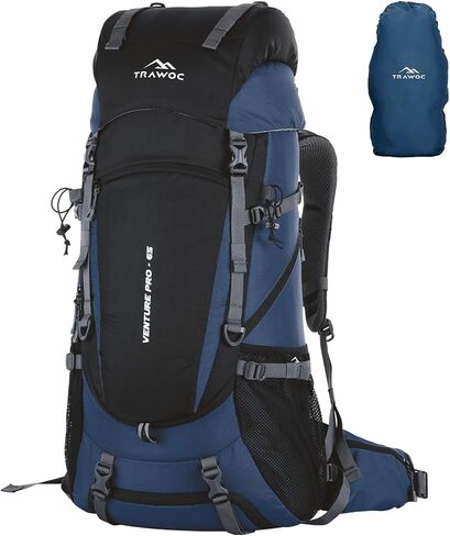65L Travel Backpack for Outdoor Sport Camp Hiking Trekking Bag Camping Rucksack HK011 1 Year Warranty… (Grey) … in Saudi Arabia