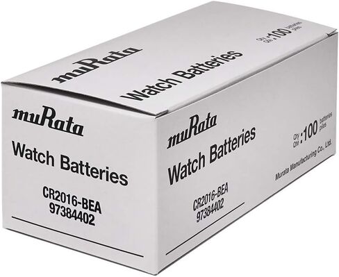 Murata CR2016 Battery DL2016 ECR2016 3V Lithium Coin Cell (100 Batteries) in Kuwait