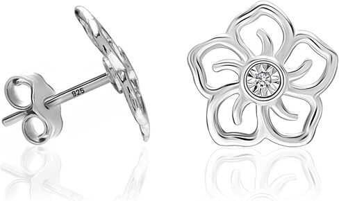 LeCalla 925 Sterling Silver Stud Earrings Diamond Studs Earrings for Women (G-H Color, I1 Clarity) in Kuwait