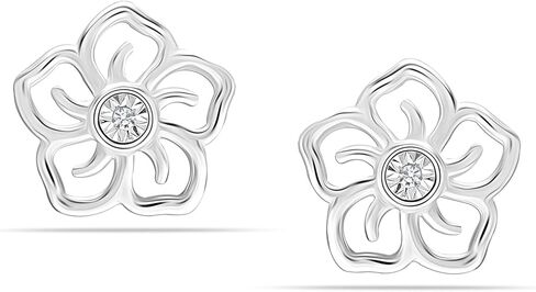 LeCalla 925 Sterling Silver Stud Earrings Diamond Studs Earrings for Women (G-H Color, I1 Clarity) in Kuwait