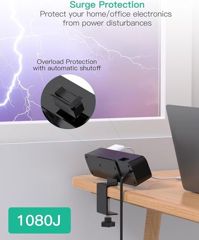 PD 30W Desk Clamp Power Strip, Desktop Mount Surge Protector, Fast Charging Station, Desk Mount Power Strip with 4 Outlets 4 USB Ports (2 USB C), 5Ft Extension Cord Desk Outlets for Home Office School in Saudi Arabia