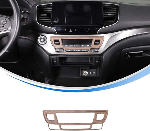 إطار زر وضع تكييف الهواء لوحدة التحكم المركزية لسيارة Honda Pilot 2016-2022/ Honda Ridgeline 2017-2023/ Honda Passport 2019-2023 الملحقات الداخلية مادة ABS (نمط ألياف الكربون) in Kuwait