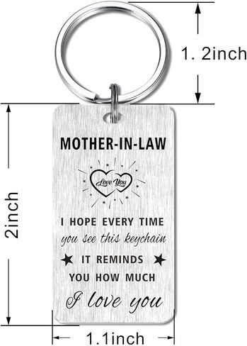 Gezxin Mother's Day Gifts for Mother In Law- Future Mom In law Wedding Birthday Keychain in Saudi Arabia
