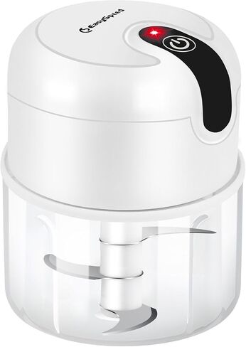 Food Processors, 1.3L Wireless Electric Chopper, Portable Copper USB Charging Motor 180W, Meat Grinder Masher Chopper for Kitchen Camping, White in Saudi Arabia