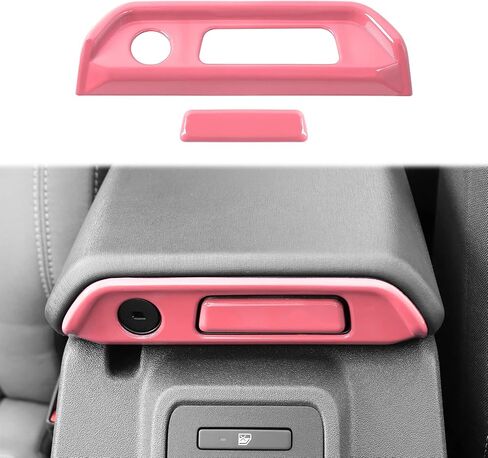 for Ford Bronco Center Armrest Storage Box Switch Panel Cover Interior Decoration Cover Trim Compatible with Ford Bronco 2/4 Doors 2021 2022 + (ABS, Carbon Fiber Black,2PC/Set) in Kuwait