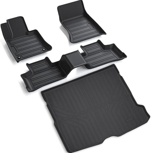Floor Mats & Trunk mat for 2023 2024 Mercedes-Benz GLC (Not Fit GLC 300E /Coupe) Fit GLC 300 /GLC 43 AMG，TPE All Weather Protection 1st 2nd Row Car Floor Liners & Cargo Liner in Saudi Arabia
