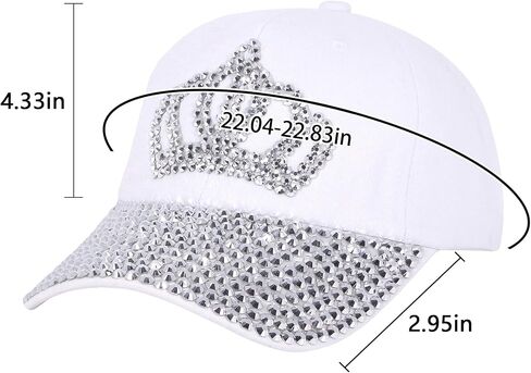 Haoohu Women's Full Sparkle Studded Rhinestone Baseball Cap Gem Bling Ponycap Adjustable Trucker Hat Outdoors Sun Cap in Saudi Arabia