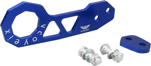 Rear Tow Towing Hook for Universal Car Auto Trailer Ring Aluminum Alloy, Improved Wiredrawing AnodizingAlloy Ring Rear Bumper Racing Trailer Hook Car Accessories for Most Vehicles (Blue2) in Saudi Arabia