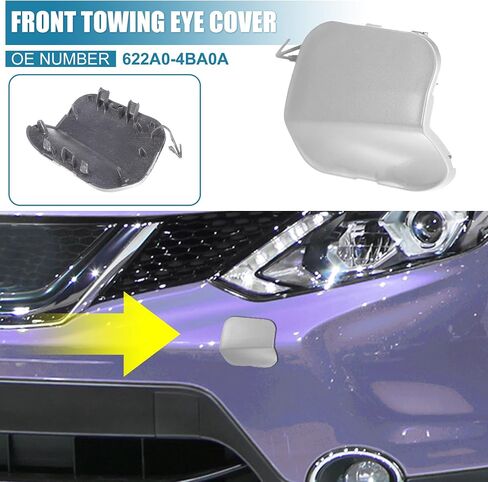 X AUTOHAUX Front Bumper Tow Hook Cover Car Towing Hook Eye Hole Cover Replacement 622A0-4BA0A for Nissan Rogue 2014 2015 2016 Red in Saudi Arabia