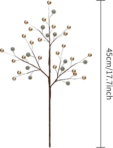 Artificial Berry Stems Branches Set of 4 Frosted Holly Berries Picks Twigs Decorative Wire Sprays for Christmas Tree Filler Wreath DIY Crafts Flower Arrangements Home Holiday Decorations (Red White) in Saudi Arabia