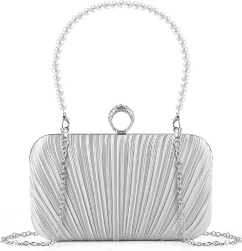 PACETAP Women's Evening Bag Clutch Purse, Mini Pleated Seashell Evening Clutch for Wedding Party Cocktail Prom Dinner in Kuwait