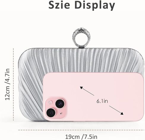 PACETAP Women's Evening Bag Clutch Purse, Mini Pleated Seashell Evening Clutch for Wedding Party Cocktail Prom Dinner in Kuwait