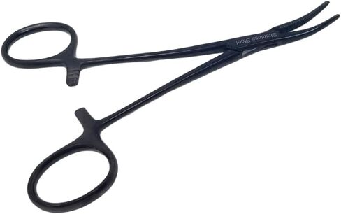 HTI العلامة التجارية الكلب القط الحيوانات الأليفة مزيل الشعر بولير الفولاذ المقاوم للصدأ مرقأة قفل الملقط 5 "منحنية كاملة مسننة in Saudi Arabia