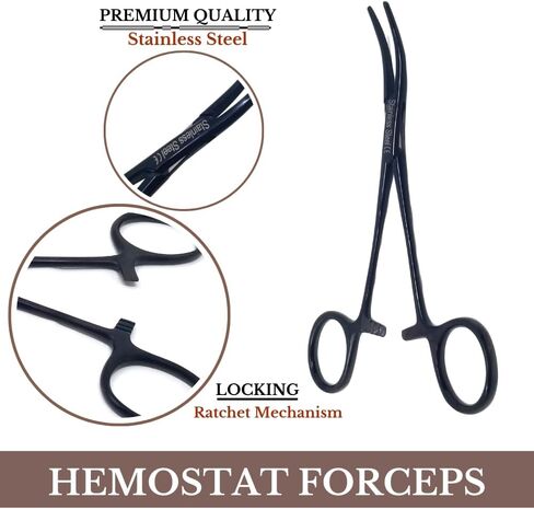 HTI العلامة التجارية الكلب القط الحيوانات الأليفة مزيل الشعر بولير الفولاذ المقاوم للصدأ مرقأة قفل الملقط 5 "منحنية كاملة مسننة in Saudi Arabia