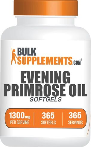 BulkSupplements.com كبسولات هلامية زيت زهرة الربيع المسائية - زهرة الربيع المسائية، مكملات GLA، زيت زهرة الربيع المسائية 1300 مجم - خالي من الغلوتين، 1 كبسولة هلامية لكل وجبة، 365 قطعة (عبوة من 1) in Saudi Arabia