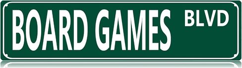 Qianyin Board Games Blvd Metal Tin Sign Player Chess Checkers Lover Funny Vintage Slim Street Tin Signs 16 x 4 Inch Wall Art Decor Iron Poster for Home Farmhouse Bar Cafe Garage Indoor Outdoor Gift in Saudi Arabia