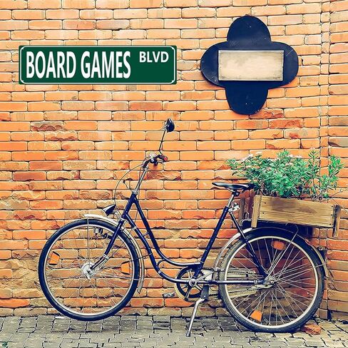 Qianyin Board Games Blvd Metal Tin Sign Player Chess Checkers Lover Funny Vintage Slim Street Tin Signs 16 x 4 Inch Wall Art Decor Iron Poster for Home Farmhouse Bar Cafe Garage Indoor Outdoor Gift in Saudi Arabia