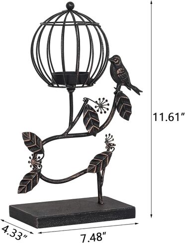 Joveco Decorative Table Candle Lanterns, Outdoor Hanging Lanterns Rustic Home Decor for Garden, Style105 Bronze in Saudi Arabia