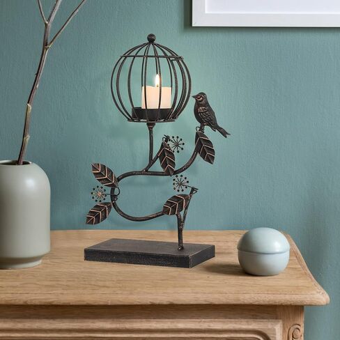 Joveco Decorative Table Candle Lanterns, Outdoor Hanging Lanterns Rustic Home Decor for Garden, Style105 Bronze in Saudi Arabia