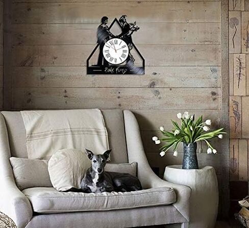 Vinyl Record Wall Clock compatible with Pink Floyd themed Rock Music Art Vintage LP in Saudi Arabia