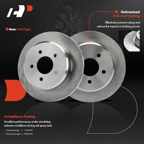 A-Premium 11.42 inch (290.00mm) Rear Solid Disc Brake Rotors Compatible with Ford, Lincoln, Mercury Models - Crown Victoria 1992-1995, Town Car 1991-1995, Grand Marquis 1992-1995, 2-PC Set in Saudi Arabia