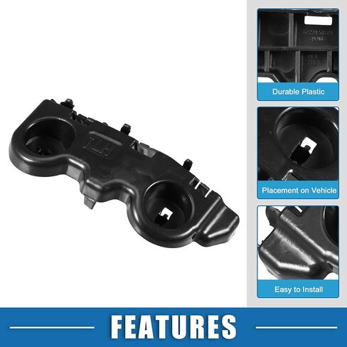 Front Bumper Bracket No.622245RB0A Right Passenger Side Bumper Bracket Replacement for Nissan Kicks 2017-2020 Plastic Black in Saudi Arabia