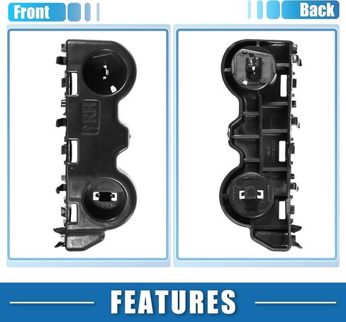 Front Bumper Bracket No.622245RB0A Right Passenger Side Bumper Bracket Replacement for Nissan Kicks 2017-2020 Plastic Black in Saudi Arabia