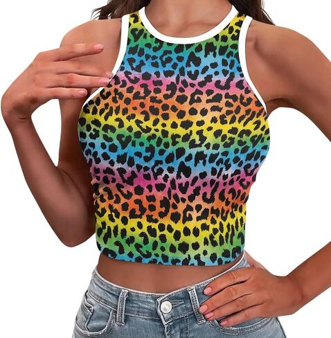 Women's Sleeveless Tank Tops Comfy Summer Halter Vest Tops Cropped Stretchy Undershirt in Kuwait