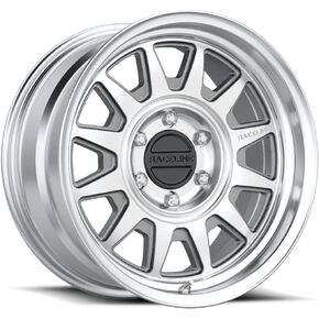 Raceline Wheels 952MC AERO HD Wheel Machined Cc 17X8.5"6X135 Bolt Pattern 18mm Offset/(5.43"B/S) 12 Spoke Aluminum Passenger Car Wheels, Full Size Replacement Chrome Car Rims
