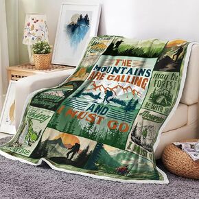 Travel Throw Blanket,Outdoor Throw Blanket, Camping Blanket for Women Men Kids Adults, Blankets Gift for Camping Lovers, Camping Decor for Bedding RV Campsite Hiking