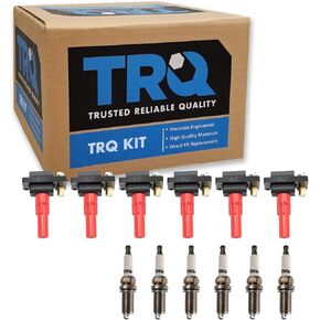 TRQ Ignition Coil & Iridium Spark Plug Kit Set for Legacy Outback Tribeca H6